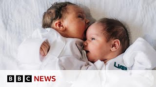 US woman with rare double womb has two babies in two days  BBC News [upl. by Hahn999]