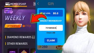 I Got Free Unlimited Weekly Membership In Free Fire [upl. by Beitz]