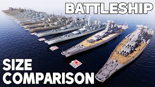 BATTLESHIP SIZE COMPARISON [upl. by Hairacaz]