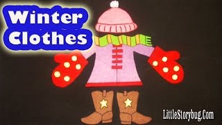 Winter preschool songs  Lets get dressed  littlestorybug [upl. by Mountford426]