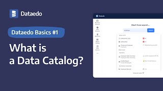 Dataedo Basics 1 What is a Data Catalog [upl. by Quintana]