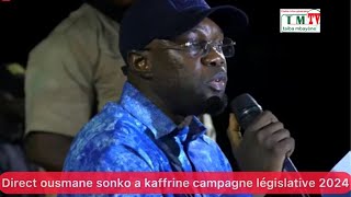 En Directe sur TM tv ousmane sonko campagne legislative 2024 a kaffrine [upl. by Brande]