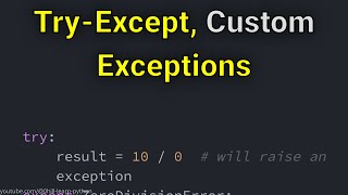 Exception Handling in Python TryExcept Blocks amp Custom Exceptions [upl. by Toshiko232]