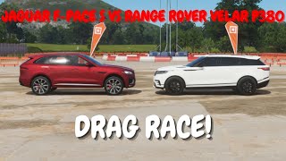 Jaguar FPace S vs Range Rover Velar P380  Drag Race FH4 [upl. by Jaycee603]