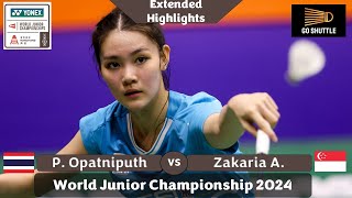 P Opatniputh vs Zakaria A  World Junior Championship 2024  Round of 64 [upl. by Marja]