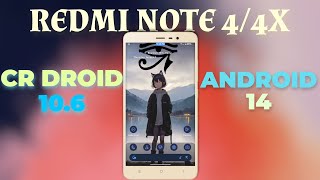 CrDroid 106 For Redmi Note 44X  Android 14  July Patch  QPR3  Smooth Performance amp More [upl. by Varin]