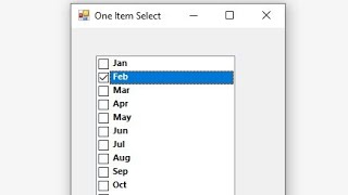 How to check only one item In Checkedlistbox  VBnet [upl. by Lerraf779]