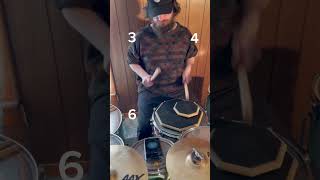 160 BPM 634 polyrhythm example drums drummer drumming practice percussion drumlife [upl. by Marrissa]