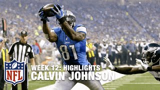 Calvin Johnson Highlights Week 12  Eagles vs Lions  NFL [upl. by Lemert409]