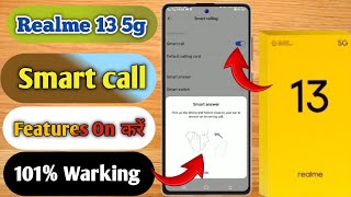 how to smart call realme 13 5g  realme 13 5g automatic answer call realme 13 5g Auto call hand [upl. by Yltnerb]