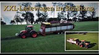 XXLLadewagen am Bergbauernbetrieb  60 Kubik GruberEigenbau Ladewagen [upl. by Averil]