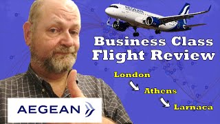 Flight Review Aegean Airlines London to Athens to Larnaca  Business Class [upl. by Greenlee]