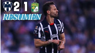 MONTERREY 21 LEÓN J17  Canales hace el gol 400 del Apertura 2024 [upl. by Kirstin]