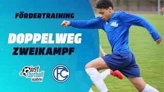 Fussballtraining Doppelweg  Zweikampf  Taktik [upl. by Maddie832]