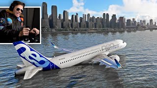 LANDING ON THE HUDSON RIVER LIKE SULLY  Microsoft Flight Simulator [upl. by Il]