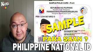 PHILIPPINE NATIONAL ID AT MGA GAMIT NITO Philippine Identification System ID [upl. by Cattima]