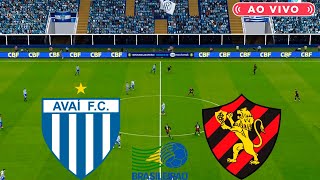 AVAI X SPORT  AO VIVO COM IMAGENS DO BRASILEIRÃO SERIE B  ASSISTA AGORA  JOGO DE HOJE  PES2021 [upl. by Nohpets]