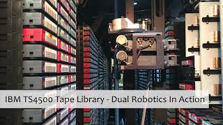 IBM System Storage Tape Library ts3500 ts4500 roboticdualsingAction [upl. by Ahmed]