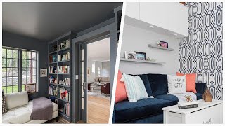 75 Small Family Room With Gray Walls Design Ideas Youll Love 🌈 [upl. by Lerej]