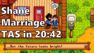 Stardew Valley  Shane Marriage TAS in 2042 [upl. by Trefler]