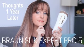 Braun Silk Expert Pro 5 IPL Does it Work  One Year Later [upl. by Ahsirt]