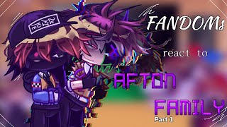 FANDOMs react to Afton Family  FNaF  Aftons × Gacha  Part 1 [upl. by Eydie]