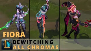 Bewitching Fiora All Chromas  League of Legends [upl. by Alicec202]