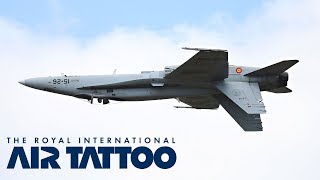 RIAT 2017  Spanish F18 Arrival PlanesTV [upl. by Penny]