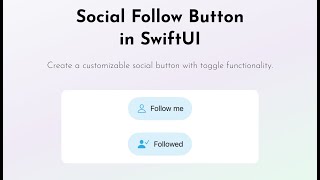 Social Follow Button in SwiftUI [upl. by Tisbe413]