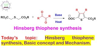 Hinsberg Synthesis of Thiophene Application of Stobbe Condensation Reaction Lecture 3 [upl. by Daye]