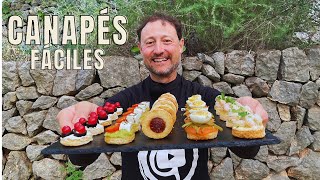 5 CANAPÉS FÁCILES Y VISTOSOS con pan de Molde 🍞  GUILLE RODRIGUEZ [upl. by Syst]