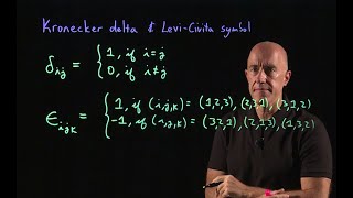 Kronecker delta and LeviCivita symbol  Lecture 7  Vector Calculus for Engineers [upl. by Tebazile]