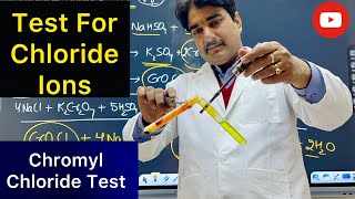 Chromyl Chloride Test  Salt Analysis Test For Chlorides CBSE Class 12 [upl. by Laurie]