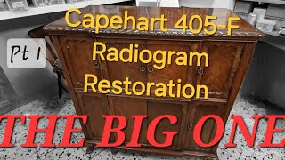 The Enormous CAPEHART 405F 1938 Radiogram THE BIG RESTO Pt1 [upl. by Bradman]