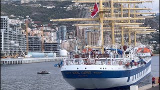 ROYAL CLIPPER FULL DOCKING MANEOUVER  PORT HERCULES MONACO Emmans Vlog FR [upl. by Paehpos499]