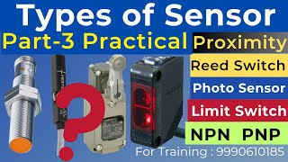 Part3 Types of Sensor  NPN PNP Sensor  Proximity sensor Wiring  Photo Sensor Reed Switch Wiring [upl. by Eneluj]