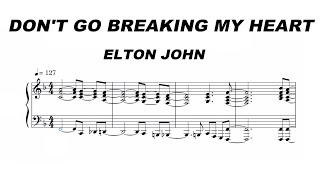 Elton John  Dont Go Breaking My Heart Sheet Music [upl. by Ahsenroc]