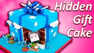 PRESENT CAKE Hidden Gift in a Cake [upl. by Krischer]