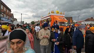 Khalsa day celebration in London Slough 2023 4K UHD  Vaisakhi celebration parade [upl. by Aniretak565]