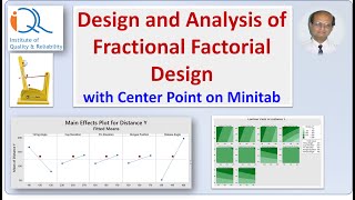 Fractional Factorial Design with Center Point Design and Analysis [upl. by Lazor335]