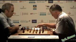 Kasparov 62 Karpov  Valencia 2009 day 3 Blitz video 2 [upl. by Kimberli179]