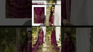 Alaya Embroidered 3pcs suit  peach leather stuff [upl. by Hanan]