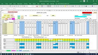 Grafic  program  plan de lucru schimburi Fisier Excel 614 1422 226 [upl. by Llevra]