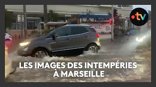 Intempéries à Marseille  les images les plus spectaculaires [upl. by Grindlay]