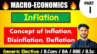 Concept of Inflation Disinflation and Deflation  Macroeconomics  GE BCom BA Bsc DU [upl. by Neerehs]