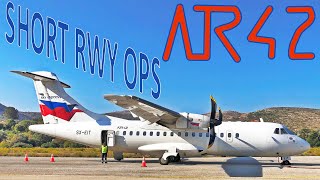 The REAL Greek Island Hopping Part 3  Skyexpress ATR42  Short Rwy Ops [upl. by Raama]