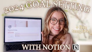 2024 Goal Setting in Notion  FREE Notion Goal Planning Template  Define Your Goals Challenge [upl. by Adalard]