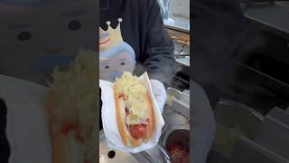 Ketchup amp Sauerkraut🌭 shorts hotdog chilidogs asmr nyhotdogking [upl. by Edythe]