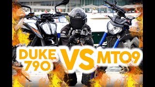 KTM Duke 790 VS Yamaha MT 09 Stock [upl. by Loise]