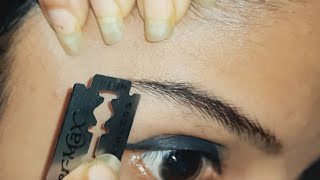 How to eyebrow threading using blade in tamilSuper Easy amp Quick way for beginnerssujislifestyle [upl. by Relyc825]